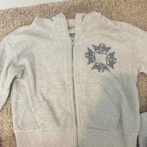 Kids Gray Zip-Up Hoodie